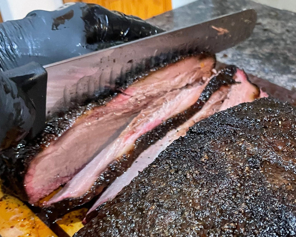 Smoked Nebraska raised grass fed grain finished brisket beef