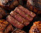 Premium steak and hamburger beef box grass-fed grain-finished Nebraska beef ribeye NY strip filet ground beef