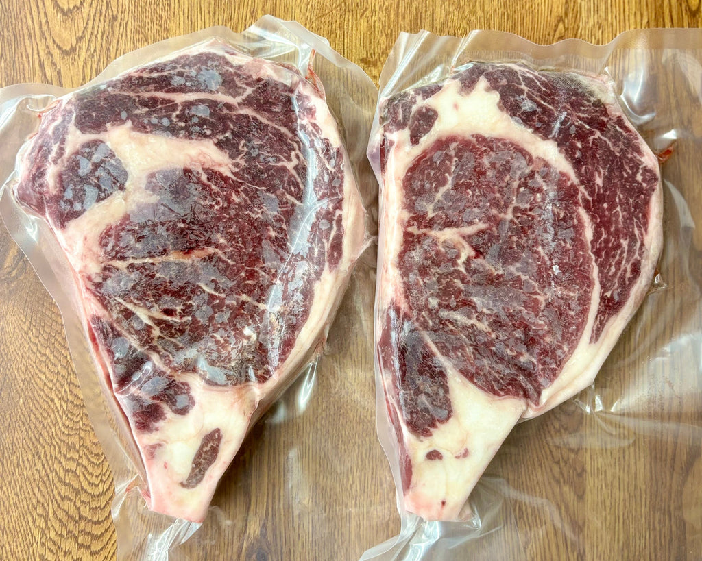 Premium steak box grass-fed grain-finished Nebraska beef ribeye NY strip filet