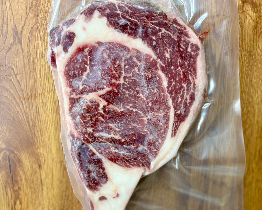 Premium steak and hamburger beef box grass-fed grain-finished Nebraska beef ribeye NY strip filet ground beef