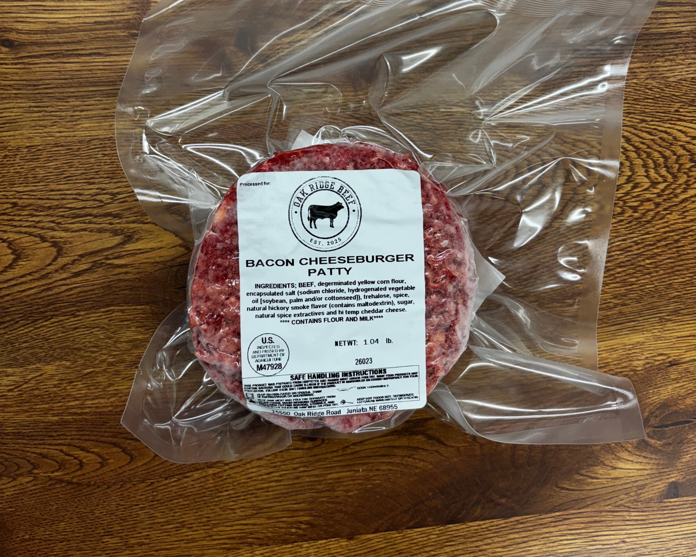 Bacon Cheeseburger Patties