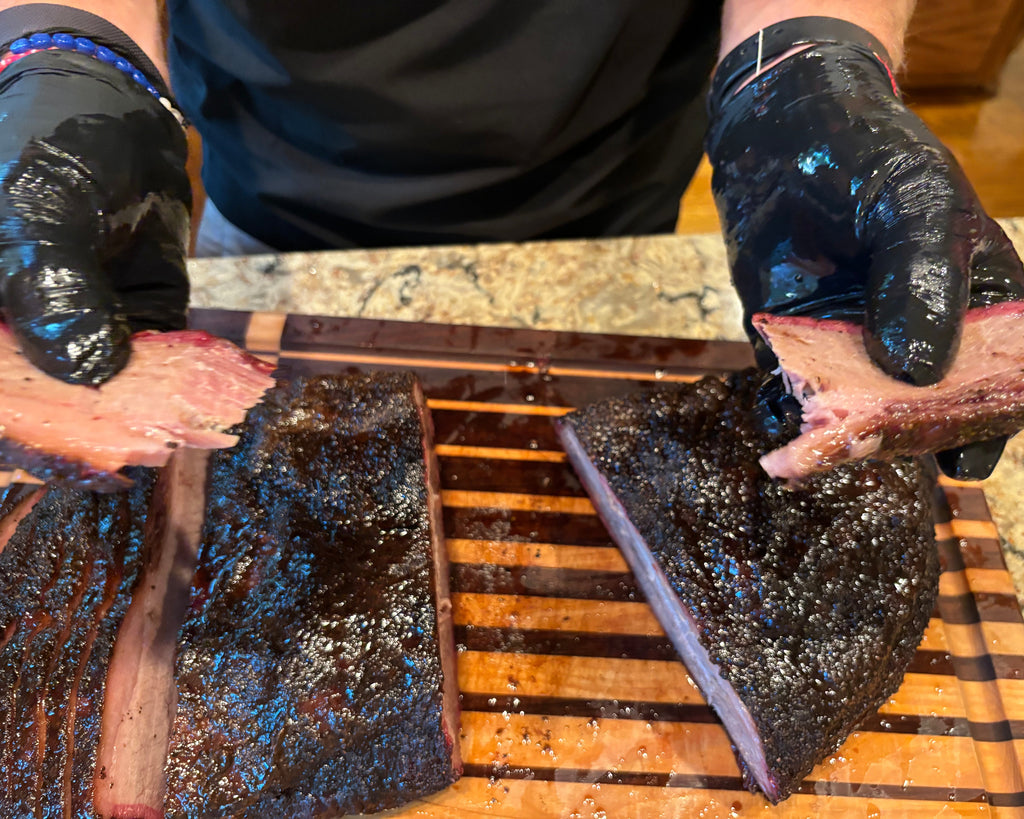 Smoked brisket pulled apart